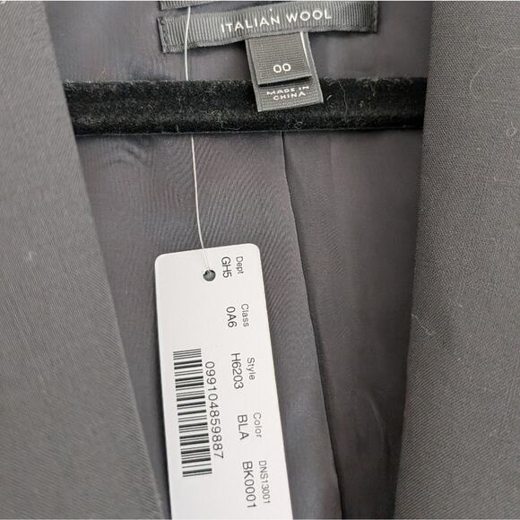 NWT J.Crew Parke Italian Wool Blazer in Black, size 00 - Picture 5 of 5